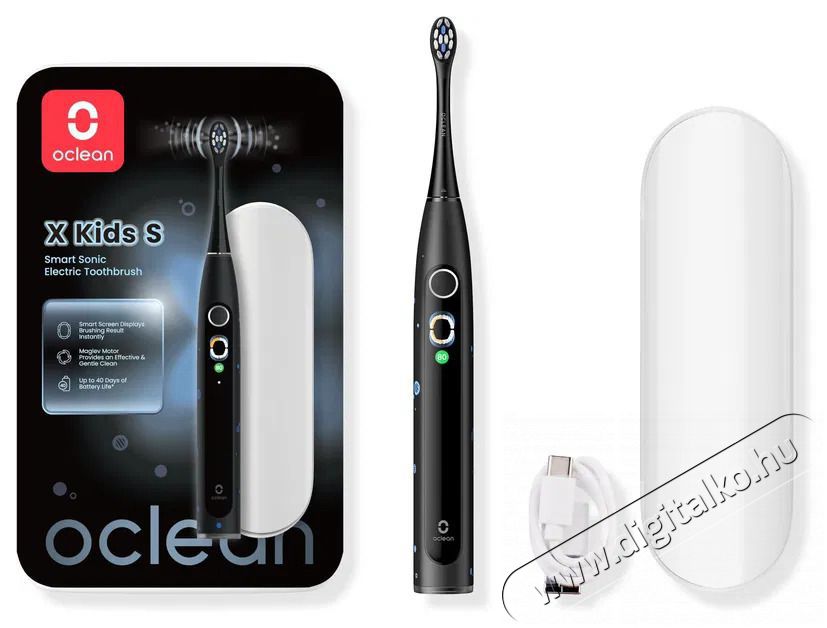 OCLEAN X Kids Set Black Elektromos fogkefe Sz&eacute;ps&eacute;g&aacute;pol&aacute;s / Eg&eacute;szs&eacute;g - Sz&aacute;j / fog &aacute;pol&aacute;s - Elektromos fogkefe - 525427