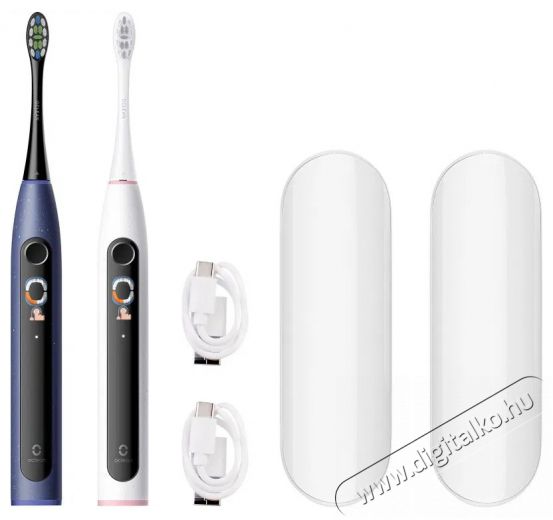 OCLEAN X Lite S Duo Set, Dark Blue+Grey Elektromos fogkefe Sz&eacute;ps&eacute;g&aacute;pol&aacute;s / Eg&eacute;szs&eacute;g - Sz&aacute;j / fog &aacute;pol&aacute;s - Elektromos fogkefe - 525430