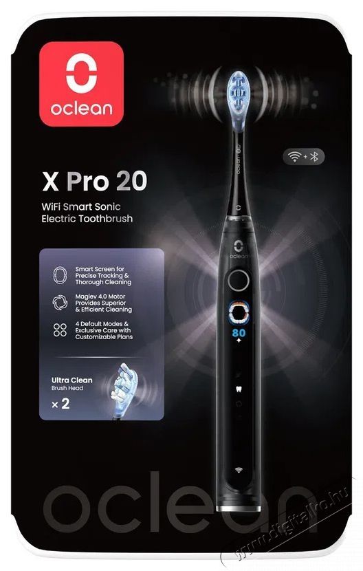 OCLEAN X Pro 20 Black Elektromos fogkefe Sz&eacute;ps&eacute;g&aacute;pol&aacute;s / Eg&eacute;szs&eacute;g - Sz&aacute;j / fog &aacute;pol&aacute;s - Elektromos fogkefe - 525431