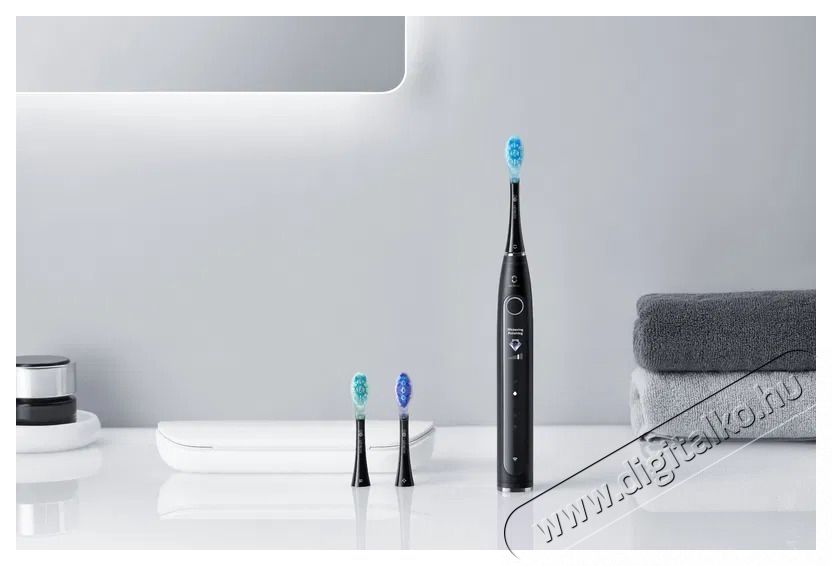 OCLEAN X Pro 20 Black Elektromos fogkefe Sz&eacute;ps&eacute;g&aacute;pol&aacute;s / Eg&eacute;szs&eacute;g - Sz&aacute;j / fog &aacute;pol&aacute;s - Elektromos fogkefe - 525431