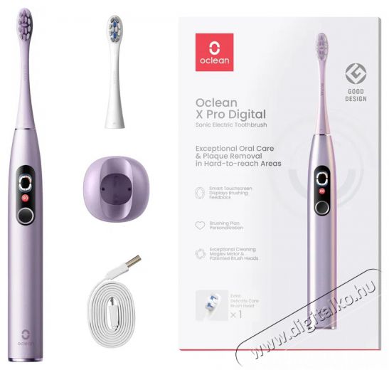 OCLEAN X Pro Digital Purple Elektromos fogkefe Sz&eacute;ps&eacute;g&aacute;pol&aacute;s / Eg&eacute;szs&eacute;g - Sz&aacute;j / fog &aacute;pol&aacute;s - Elektromos fogkefe - 525440