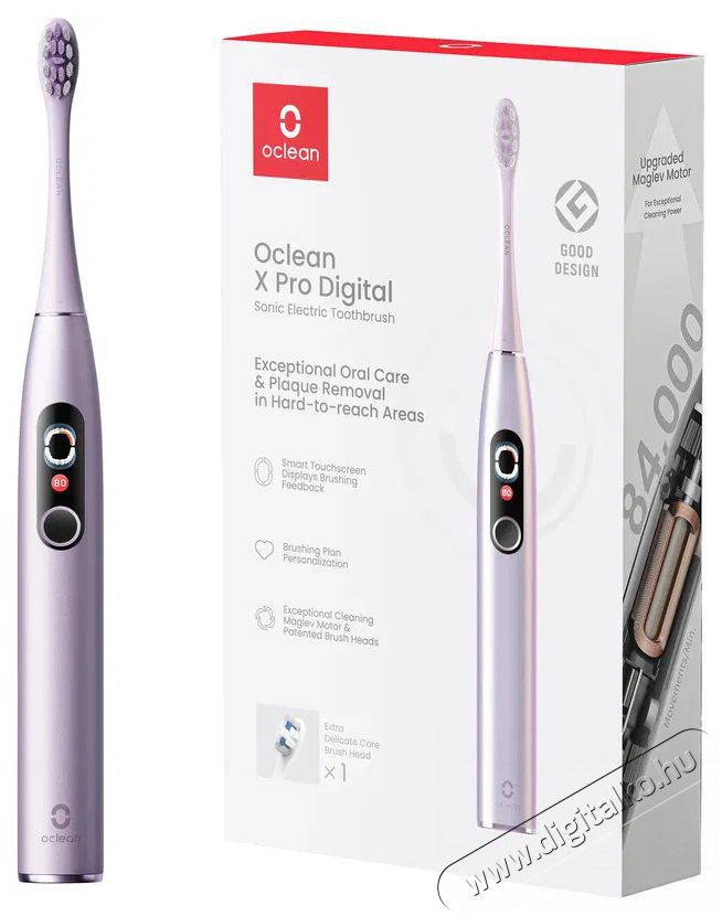 OCLEAN X Pro Digital Purple Elektromos fogkefe Sz&eacute;ps&eacute;g&aacute;pol&aacute;s / Eg&eacute;szs&eacute;g - Sz&aacute;j / fog &aacute;pol&aacute;s - Elektromos fogkefe - 525440