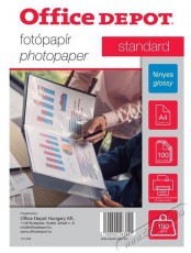 Office Depot Standard A4 180g fényes 100db fotópapír Fotó-Videó kiegészítők - Kisméretű fotónyomtató - Fotópapír - 396969