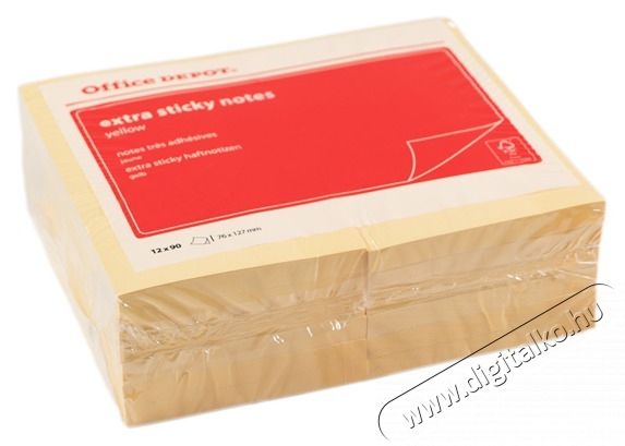 Office Depot extra 76x127 mm &ouml;ntapad&oacute;s 12 db s&aacute;rga jegyzett&ouml;mb Iroda &eacute;s sz&aacute;m&iacute;t&aacute;stechnika - Egy&eacute;b sz&aacute;m&iacute;t&aacute;stechnikai term&eacute;k - 506861
