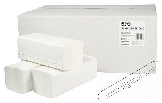 Office Depot k&eacute;tr&eacute;tegű k&eacute;zt&ouml;rlő feh&eacute;r, 21x23 cm, 3000lap/karton Konyhai term&eacute;kek - Egy&eacute;b / Konyhai kieg&eacute;sz&iacute;tő - 507029