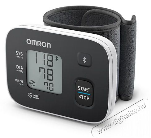 Omron RS3 Intelli IT Intellisense Bluetooth adat&aacute;tvitellel csukl&oacute;s okos v&eacute;rnyom&aacute;sm&eacute;rő Sz&eacute;ps&eacute;g&aacute;pol&aacute;s / Eg&eacute;szs&eacute;g - V&eacute;rnyom&aacute;sm&eacute;rő - Csukl&oacute; v&eacute;rnyom&aacute;sm&eacute;rő - 452459