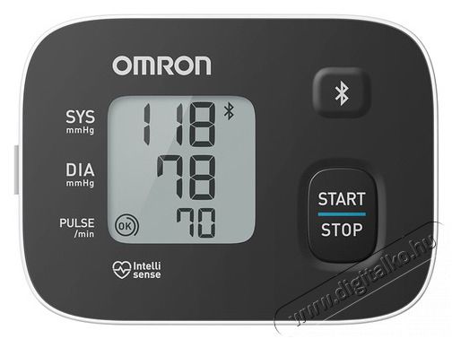Omron RS3 Intelli IT Intellisense Bluetooth adat&aacute;tvitellel csukl&oacute;s okos v&eacute;rnyom&aacute;sm&eacute;rő Sz&eacute;ps&eacute;g&aacute;pol&aacute;s / Eg&eacute;szs&eacute;g - V&eacute;rnyom&aacute;sm&eacute;rő - Csukl&oacute; v&eacute;rnyom&aacute;sm&eacute;rő - 452459