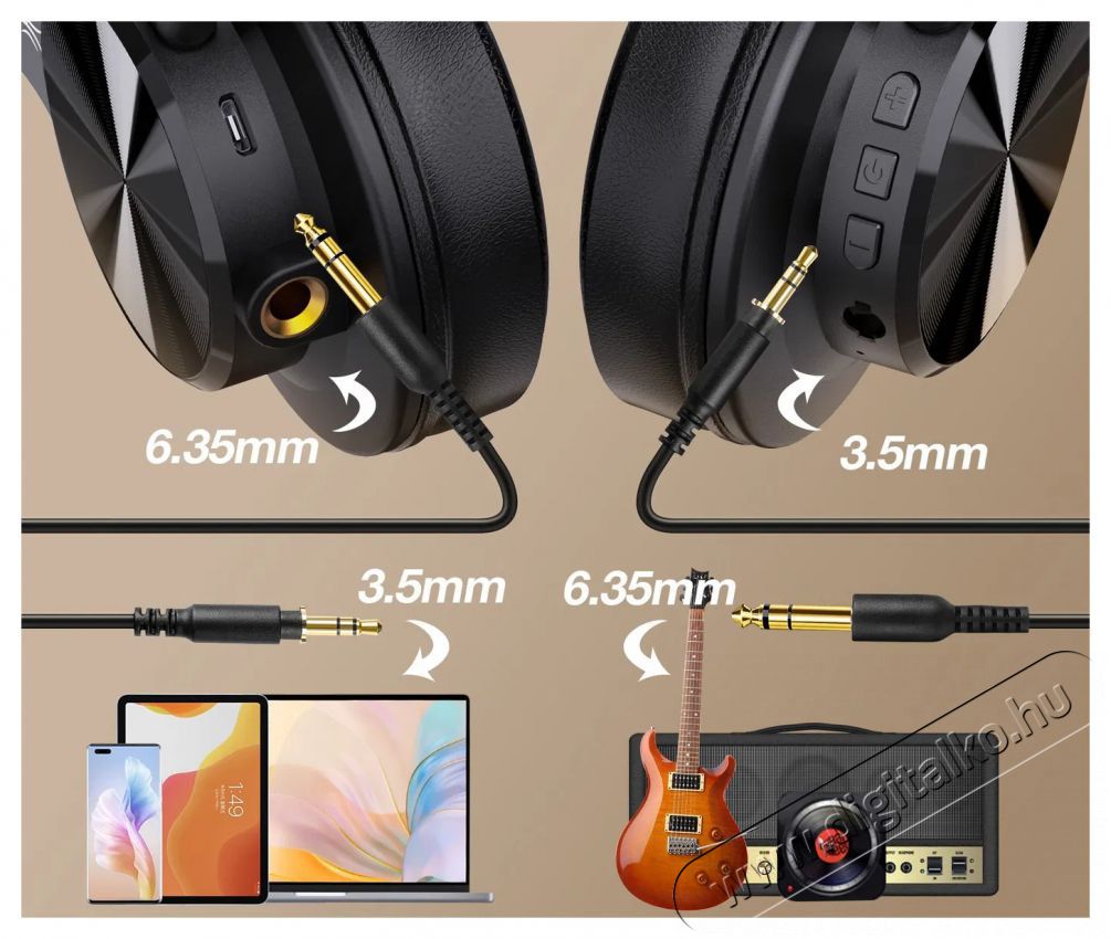 ONEODIO A70 Black Audio-Video / Hifi / Multim&eacute;dia - F&uuml;l &eacute;s Fejhallgat&oacute;k - Fejhallgat&oacute; - 510137