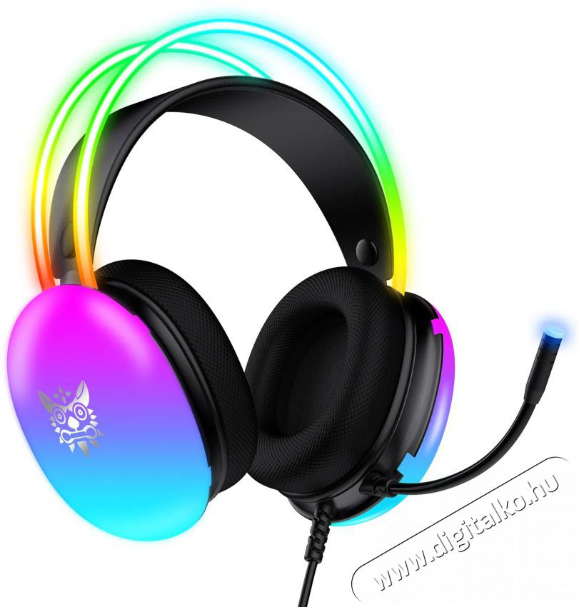 Onikuma X25 Black RGB Audio-Video / Hifi / Multim&eacute;dia - F&uuml;l &eacute;s Fejhallgat&oacute;k - Fejhallgat&oacute; - 518956