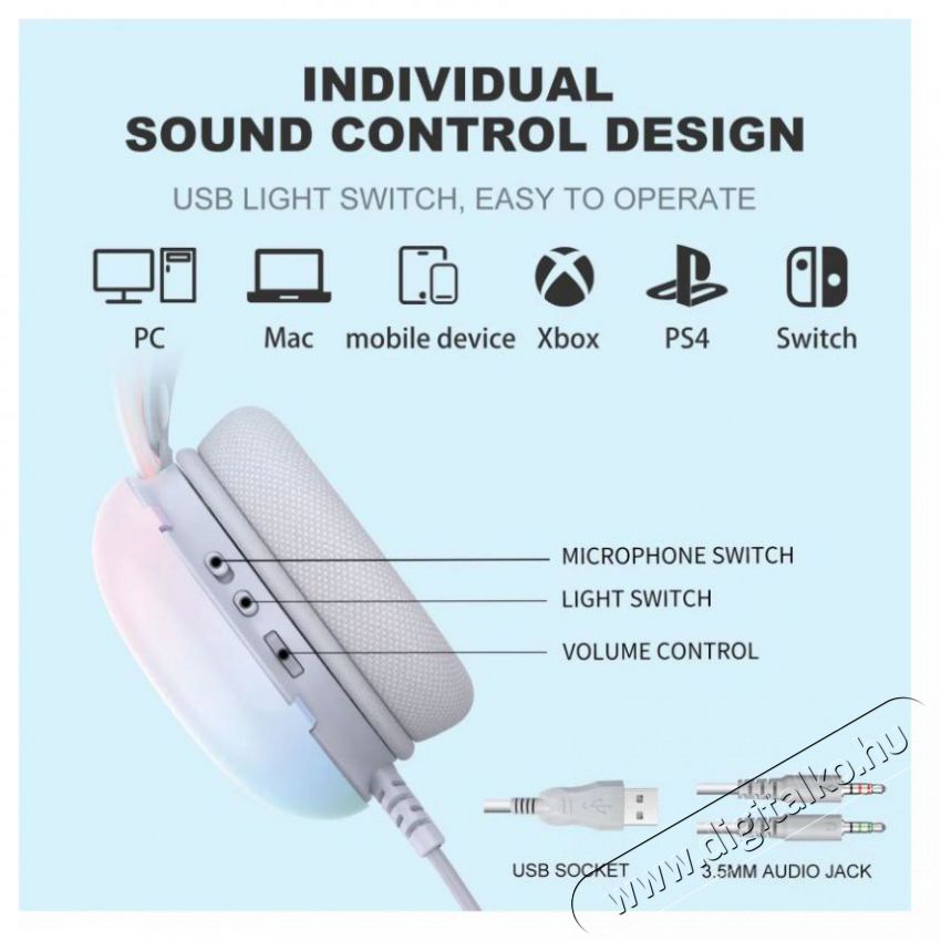 Onikuma X25 Audio-Video / Hifi / Multim&eacute;dia - F&uuml;l &eacute;s Fejhallgat&oacute;k - Fejhallgat&oacute; - 518957