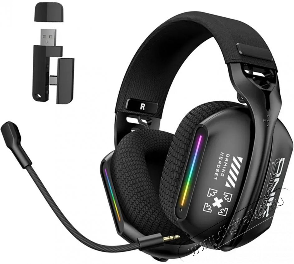 Onikuma GT808 Black Audio-Video / Hifi / Multim&eacute;dia - F&uuml;l &eacute;s Fejhallgat&oacute;k - Fejhallgat&oacute; - 518965