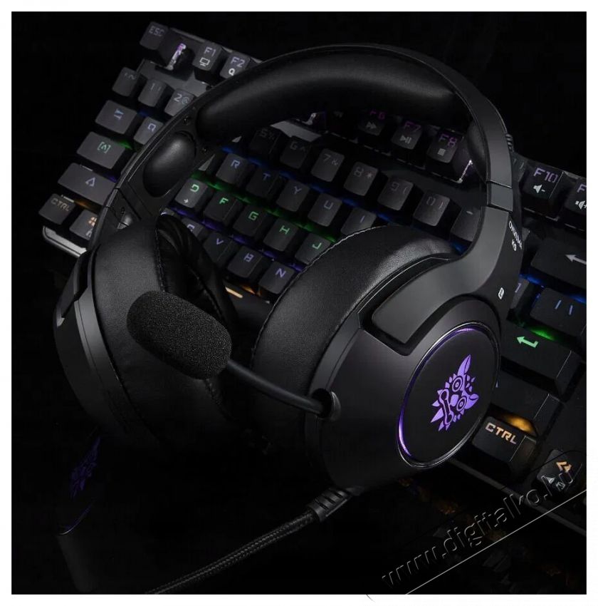 Onikuma K9 RGB Black Fejhallgat&oacute; Audio-Video / Hifi / Multim&eacute;dia - F&uuml;l &eacute;s Fejhallgat&oacute;k - Fejhallgat&oacute; mikrofonnal / headset - 529813