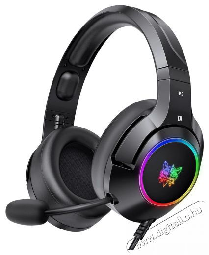 Onikuma K9 RGB Black Fejhallgat&oacute; Audio-Video / Hifi / Multim&eacute;dia - F&uuml;l &eacute;s Fejhallgat&oacute;k - Fejhallgat&oacute; mikrofonnal / headset - 529813