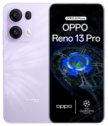 Oppo Reno13 Pro mobiltelefon, Dual SIM, 12GB RAM, 512GB, 5G, Lila Mobil / Kommunik&aacute;ci&oacute; / Smart - Okostelefon - Android - 534602