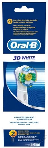 BRAUN Oral-B EB18-2 2 db 3Dwhite fogkefe p&oacute;tfej Sz&eacute;ps&eacute;g&aacute;pol&aacute;s / Eg&eacute;szs&eacute;g - Sz&aacute;j / fog &aacute;pol&aacute;s - Kieg&eacute;sz&iacute;tő - 290230