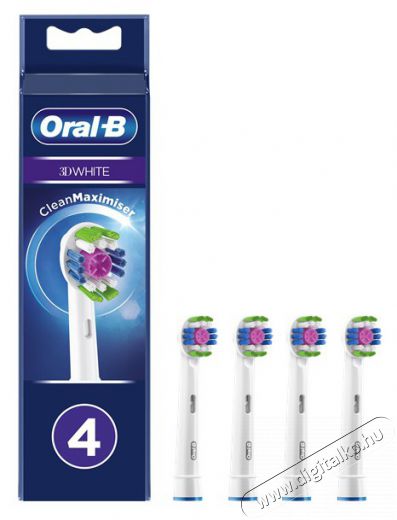 Oral-B EB18-4 3D White feh&eacute;r 4 db-os elektromos fogkefe p&oacute;tfej szett Sz&eacute;ps&eacute;g&aacute;pol&aacute;s / Eg&eacute;szs&eacute;g - Sz&aacute;j / fog &aacute;pol&aacute;s - Kieg&eacute;sz&iacute;tő - 398068