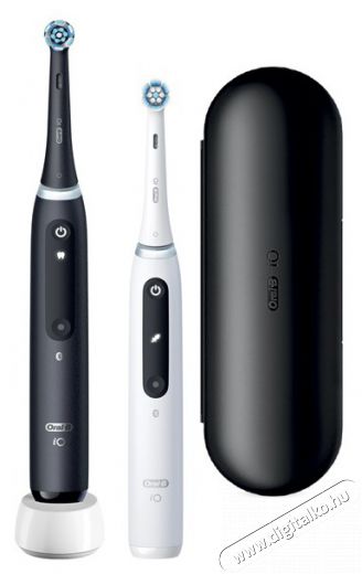Oral-B iO Series 5 2 db-os matt fekete+feh&eacute;r elektromos fogkefe szett Sz&eacute;ps&eacute;g&aacute;pol&aacute;s / Eg&eacute;szs&eacute;g - Sz&aacute;j / fog &aacute;pol&aacute;s - Elektromos fogkefe - 404816
