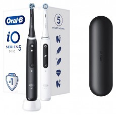 Oral-B iO Series 5 2 db-os matt fekete+feh&eacute;r elektromos fogkefe szett Sz&eacute;ps&eacute;g&aacute;pol&aacute;s / Eg&eacute;szs&eacute;g - Sz&aacute;j / fog &aacute;pol&aacute;s - Elektromos fogkefe - 404816