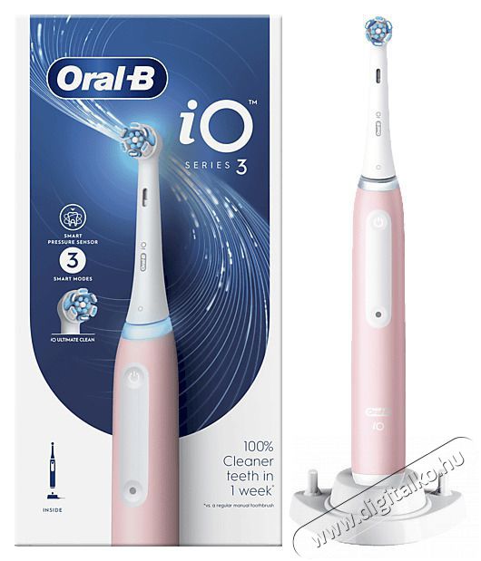 Oral-B iO3 elektromos fogkefe Blush Pink Sz&eacute;ps&eacute;g&aacute;pol&aacute;s / Eg&eacute;szs&eacute;g - Sz&aacute;j / fog &aacute;pol&aacute;s - Elektromos fogkefe - 493814