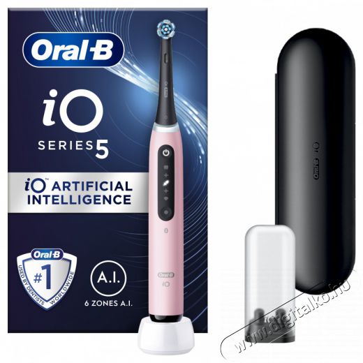 Oral-B iO5 Pink elektromos fogkefe Sz&eacute;ps&eacute;g&aacute;pol&aacute;s / Eg&eacute;szs&eacute;g - Sz&aacute;j / fog &aacute;pol&aacute;s - Elektromos fogkefe - 499858