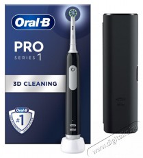 Oral-B PRO1 Elektromos Fogkefe Black X-Clean + &uacute;titok Sz&eacute;ps&eacute;g&aacute;pol&aacute;s / Eg&eacute;szs&eacute;g - Sz&aacute;j / fog &aacute;pol&aacute;s - Elektromos fogkefe - 501404