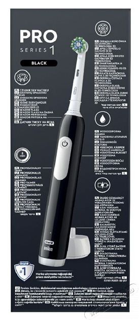 Oral-B PRO1 Black Cross Action elektromos fogkefe Sz&eacute;ps&eacute;g&aacute;pol&aacute;s / Eg&eacute;szs&eacute;g - Sz&aacute;j / fog &aacute;pol&aacute;s - Elektromos fogkefe - 502484