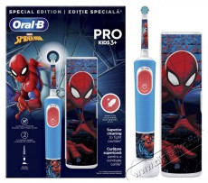 Oral-B Pro Kids Spiderman elektromos fogkefe gyerekeknek, , 2D tiszt&iacute;t&aacute;s, 2 program, 1 v&eacute;g, 4 matrica, utaz&oacute;k&eacute;szlet, K&eacute;k Sz&eacute;ps&eacute;g&aacute;pol&aacute;s / Eg&eacute;szs&eacute;g - Sz&aacute;j / fog &aacute;pol&aacute;s - Elektromos fogkefe - 503150