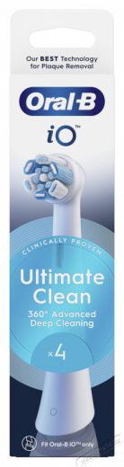 Oral-B iO fogkefefej Ultimate Clean feh&eacute;r 4 db Sz&eacute;ps&eacute;g&aacute;pol&aacute;s / Eg&eacute;szs&eacute;g - Sz&aacute;j / fog &aacute;pol&aacute;s - Elektromos fogkefe - 505330