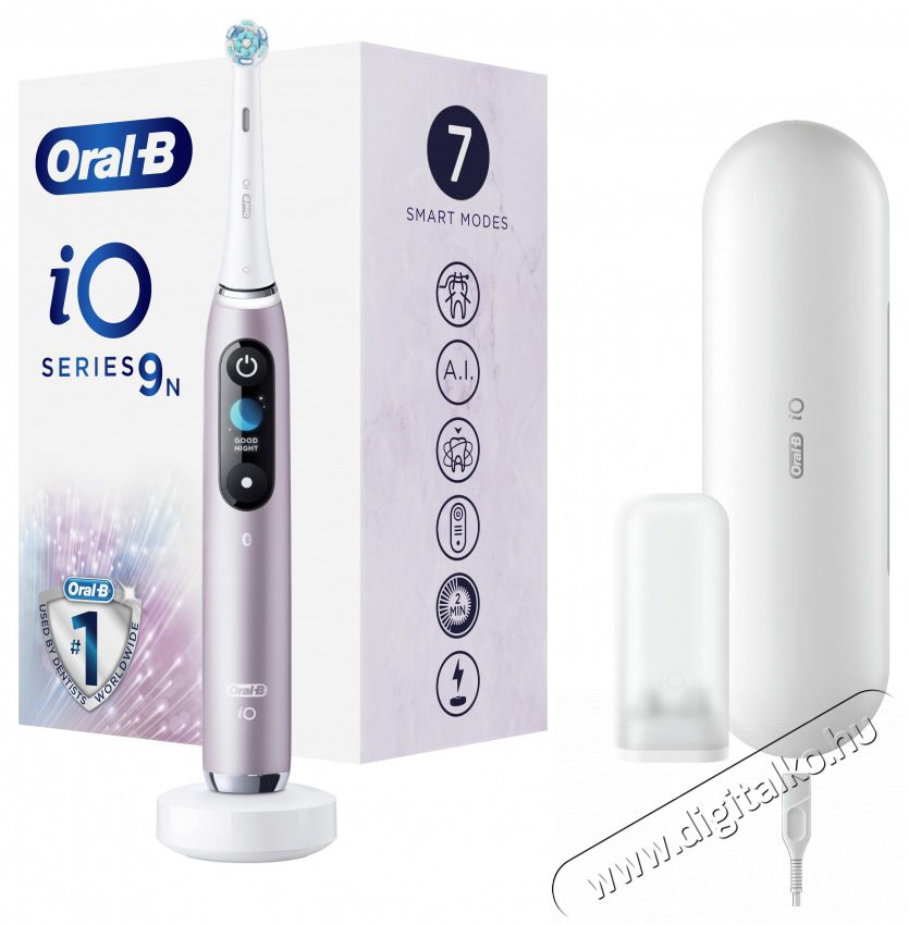 Oral-B iO9 Rose Quartz elektromos fogkefe Sz&eacute;ps&eacute;g&aacute;pol&aacute;s / Eg&eacute;szs&eacute;g - Sz&aacute;j / fog &aacute;pol&aacute;s - Elektromos fogkefe - 505334