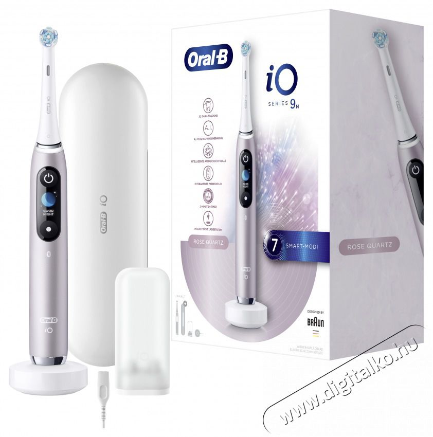 Oral-B iO9 Rose Quartz elektromos fogkefe Sz&eacute;ps&eacute;g&aacute;pol&aacute;s / Eg&eacute;szs&eacute;g - Sz&aacute;j / fog &aacute;pol&aacute;s - Elektromos fogkefe - 505334
