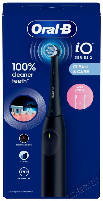 Oral-B iO 2 Black Elektromos fogkefe Sz&eacute;ps&eacute;g&aacute;pol&aacute;s / Eg&eacute;szs&eacute;g - Sz&aacute;j / fog &aacute;pol&aacute;s - Elektromos fogkefe - 525458