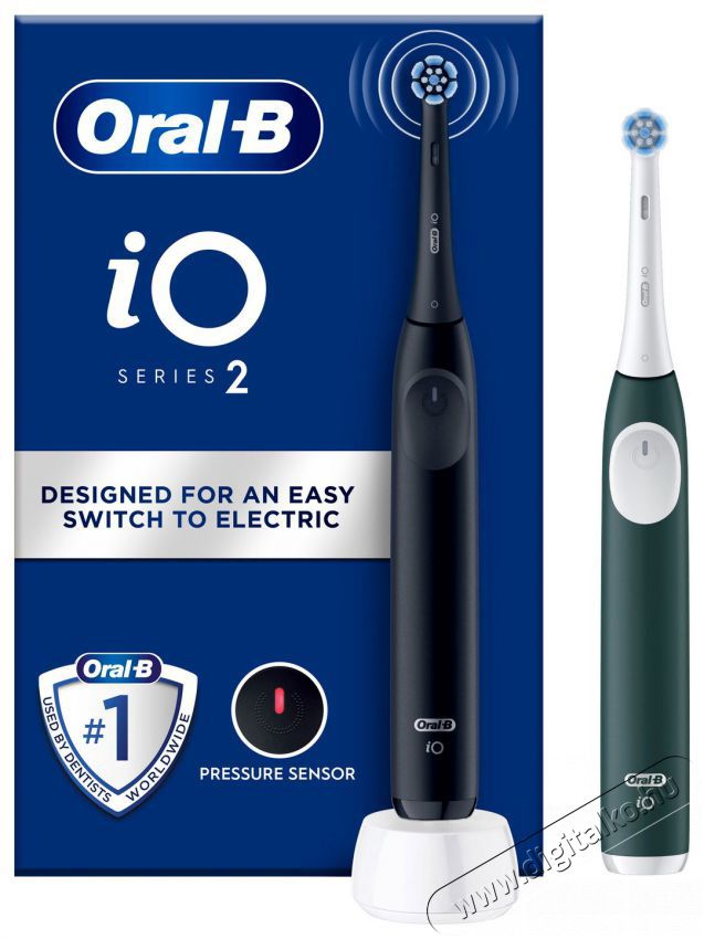 Oral-B iO 2 Night Black & Forest Green Elektromos fogkefe Sz&eacute;ps&eacute;g&aacute;pol&aacute;s / Eg&eacute;szs&eacute;g - Sz&aacute;j / fog &aacute;pol&aacute;s - Elektromos fogkefe - 525461