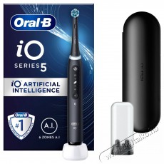 Oral-B IO 5 Black Elektromos fogkefe Sz&eacute;ps&eacute;g&aacute;pol&aacute;s / Eg&eacute;szs&eacute;g - Sz&aacute;j / fog &aacute;pol&aacute;s - Elektromos fogkefe - 525462