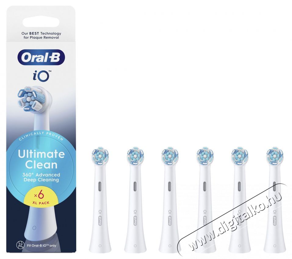 Oral-B iO Ultimate Clean, 6 db fogkefe p&oacute;tfej Sz&eacute;ps&eacute;g&aacute;pol&aacute;s / Eg&eacute;szs&eacute;g - Sz&aacute;j / fog &aacute;pol&aacute;s - Elektromos fogkefe - 530924