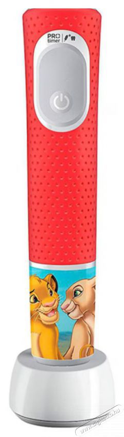 Oral-B Pro Kids Lion King elektromos fogkefe gyerekeknek, 2D tiszt&iacute;t&aacute;s, 2 program, 1 v&eacute;g, 4 matrica, utaz&oacute;k&eacute;szlet, Piros Sz&eacute;ps&eacute;g&aacute;pol&aacute;s / Eg&eacute;szs&eacute;g - Sz&aacute;j / fog &aacute;pol&aacute;s - Elektromos fogkefe - 500924