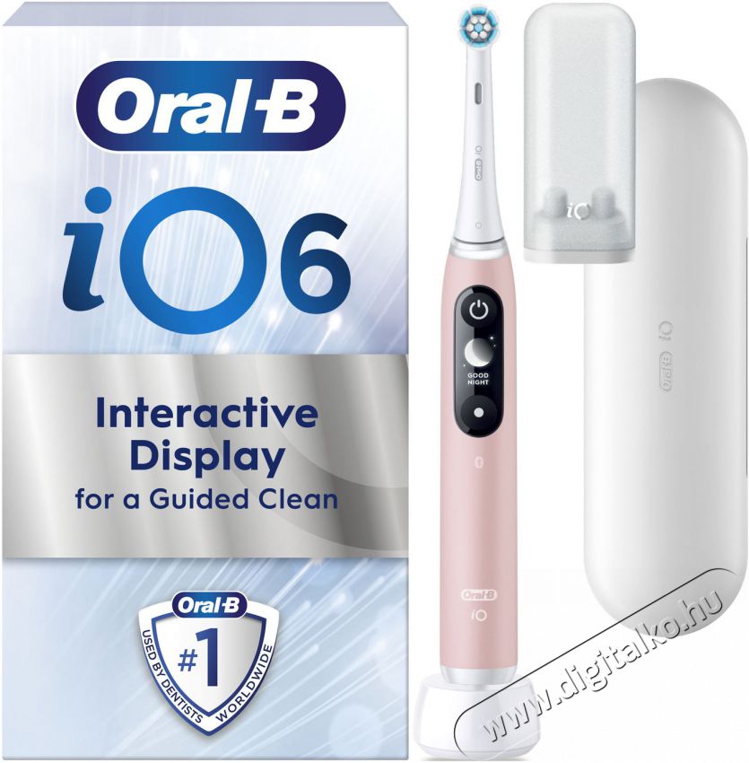 Oral-B iO6 Pink elektromos fogkefe Sz&eacute;ps&eacute;g&aacute;pol&aacute;s / Eg&eacute;szs&eacute;g - Sz&aacute;j / fog &aacute;pol&aacute;s - Elektromos fogkefe - 502485