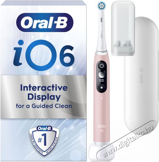 Oral-B iO6 Pink elektromos fogkefe Sz&eacute;ps&eacute;g&aacute;pol&aacute;s / Eg&eacute;szs&eacute;g - Sz&aacute;j / fog &aacute;pol&aacute;s - Elektromos fogkefe - 502485