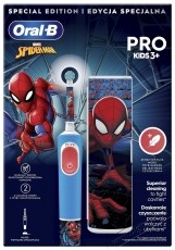 Oral-B D103 Vitality PRO Spiderman gyerek elektromos fogkefe tokkal Sz&eacute;ps&eacute;g&aacute;pol&aacute;s / Eg&eacute;szs&eacute;g - Sz&aacute;j / fog &aacute;pol&aacute;s - Elektromos fogkefe - 502488