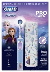 Oral-B Pro Kids Frozen elektromos fogkefe gyerekeknek, 2D tiszt&iacute;t&aacute;s, 2 program, 1 v&eacute;g, 4 matrica, utaz&oacute;k&eacute;szlet, K&eacute; Sz&eacute;ps&eacute;g&aacute;pol&aacute;s / Eg&eacute;szs&eacute;g - Sz&aacute;j / fog &aacute;pol&aacute;s - Elektromos fogkefe - 533628