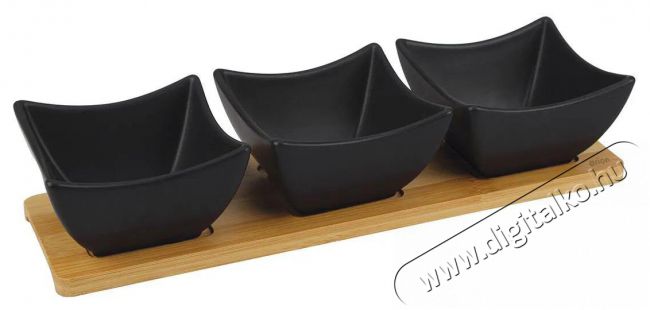 Orion BLACK t&aacute;l k&eacute;szlet, bambusz t&aacute;lca, 3 db Konyhai term&eacute;kek - Konyhai eszk&ouml;z - Egy&eacute;b konyhai eszk&ouml;z - 527633