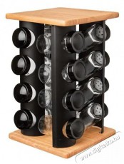 Orion Fűszertart&oacute;, &uuml;veg/műanyag 16 db + &aacute;llv&aacute;ny fa/f&eacute;m BLACK Konyhai term&eacute;kek - Konyhai eszk&ouml;z - Egy&eacute;b konyhai eszk&ouml;z - 527618