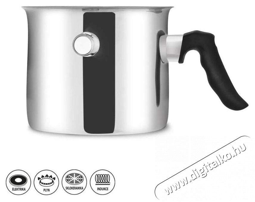 Orion Rozsdamentes ac&eacute;l tejforral&oacute; indukci&oacute;s főzőlaphoz 1,5 l Konyhai term&eacute;kek - Ed&eacute;ny - Egy&eacute;b ed&eacute;ny - 529848