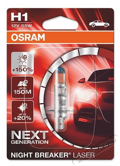 Osram Night Breaker Laser 64150NL-01B H1/12V/55W f&eacute;nysz&oacute;r&oacute; H&aacute;ztart&aacute;s / Otthon / K&uuml;lt&eacute;r - Vil&aacute;g&iacute;t&aacute;s / elektromoss&aacute;g - L&aacute;mpa kieg&eacute;sz&iacute;tő - 388236