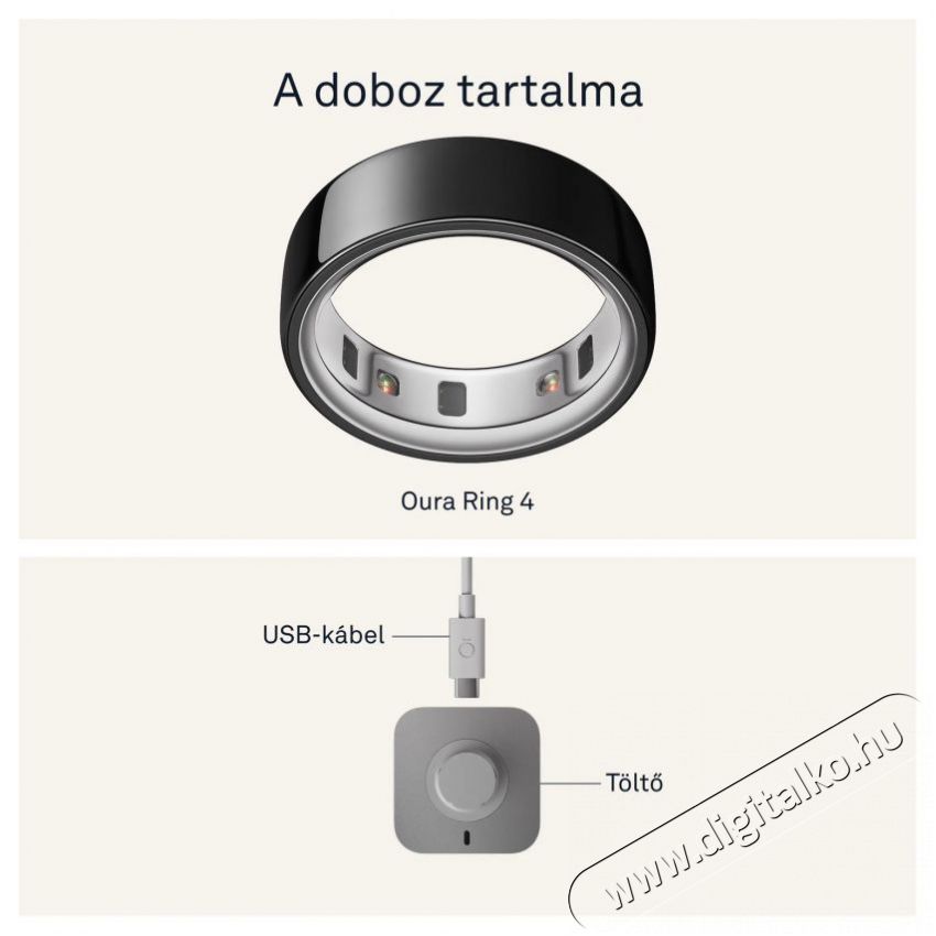 Oura Ring 4 Black, 14 Mobil / Kommunik&aacute;ci&oacute; / Smart - Okos eszk&ouml;z - Egy&eacute;b okos eszk&ouml;z - 527712