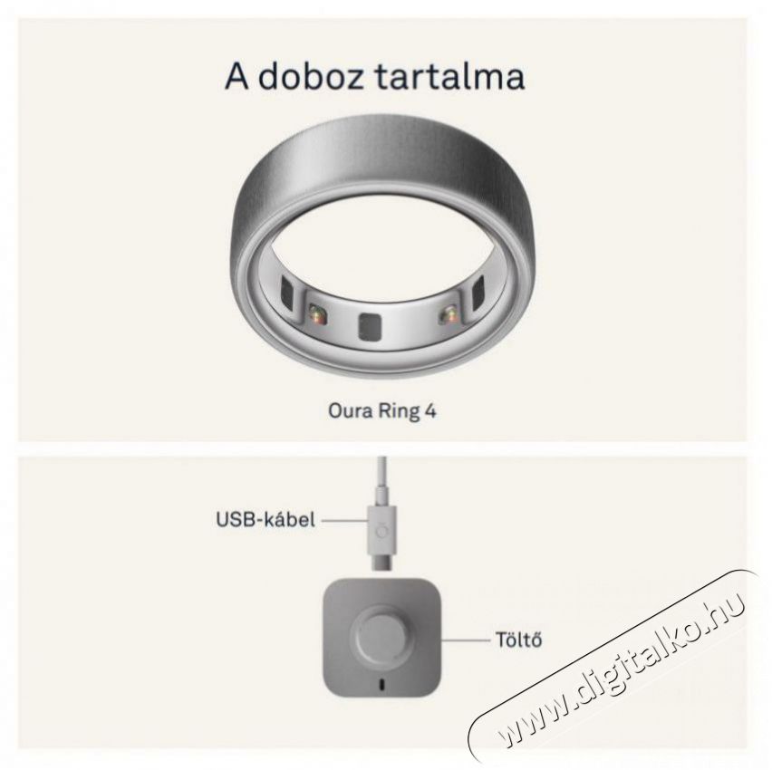 Oura Ring 4 Brushed Silver, 8 Mobil / Kommunik&aacute;ci&oacute; / Smart - Okos eszk&ouml;z - Egy&eacute;b okos eszk&ouml;z - 527730