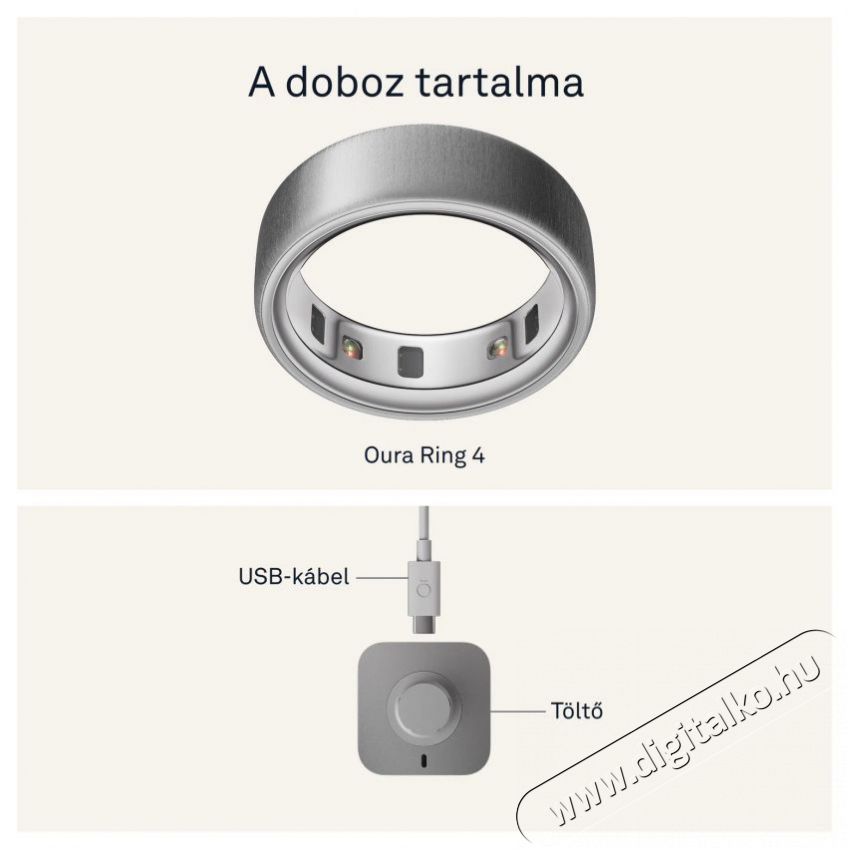 Oura Ring 4 Brushed Silver, 9 Mobil / Kommunik&aacute;ci&oacute; / Smart - Okos eszk&ouml;z - Egy&eacute;b okos eszk&ouml;z - 527731
