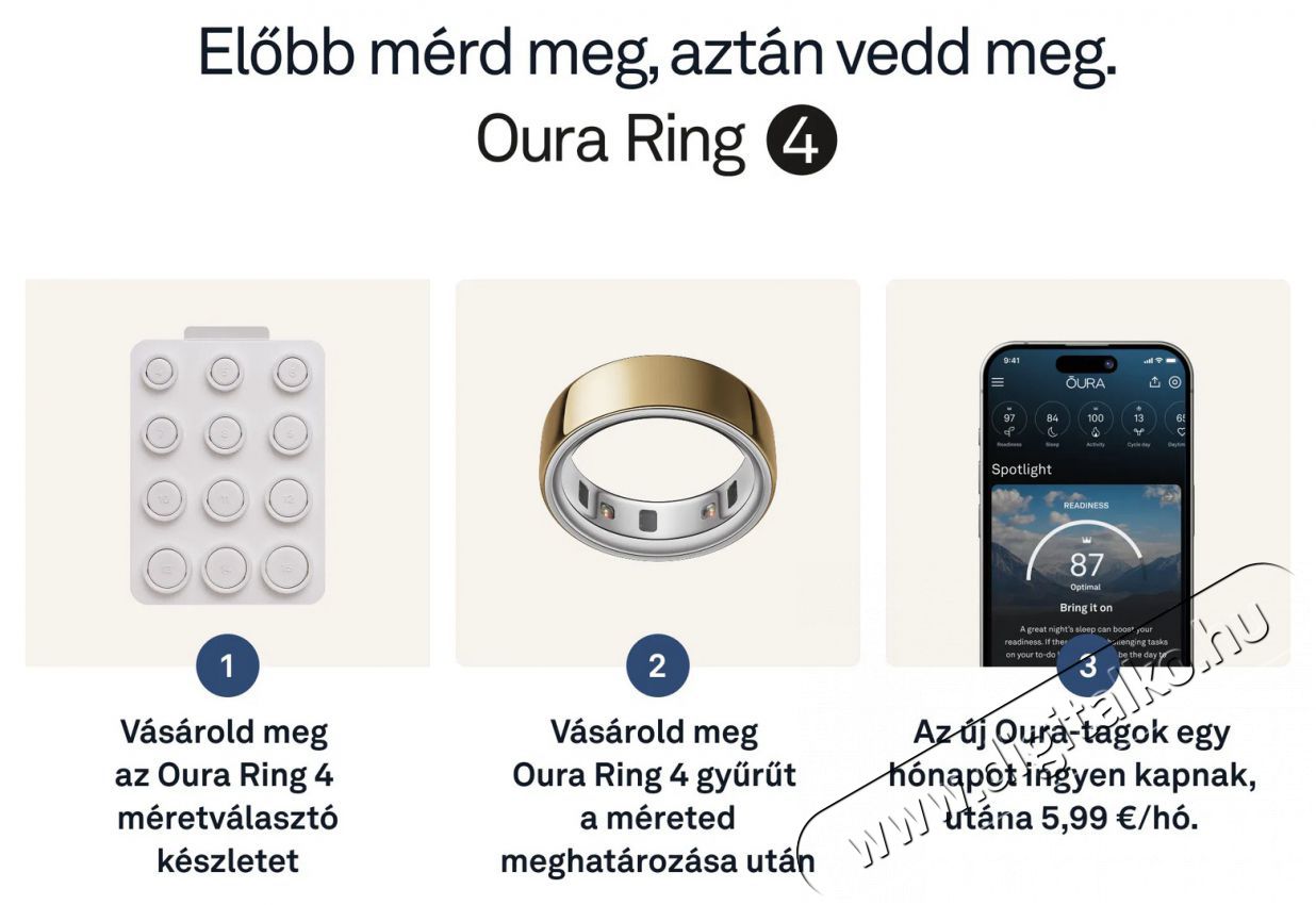 Oura Ring 4 Gold, 10 Mobil / Kommunik&aacute;ci&oacute; / Smart - Okos eszk&ouml;z - Egy&eacute;b okos eszk&ouml;z - 527732