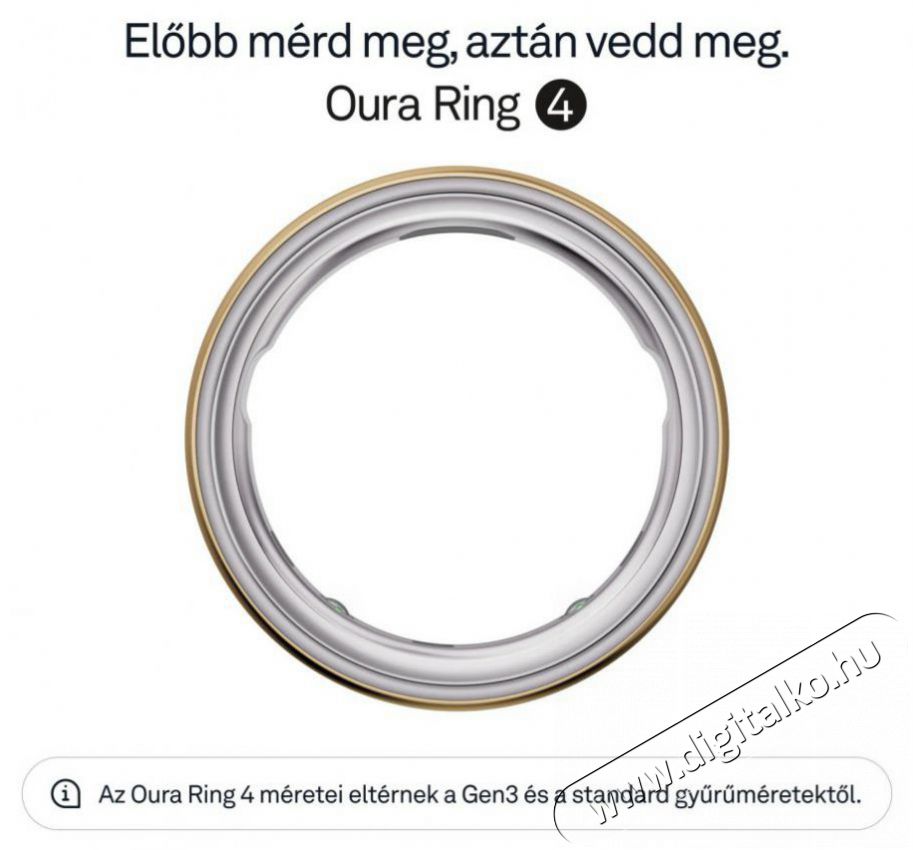 Oura Ring 4 Gold, 4 Mobil / Kommunik&aacute;ci&oacute; / Smart - Okos eszk&ouml;z - Egy&eacute;b okos eszk&ouml;z - 527738