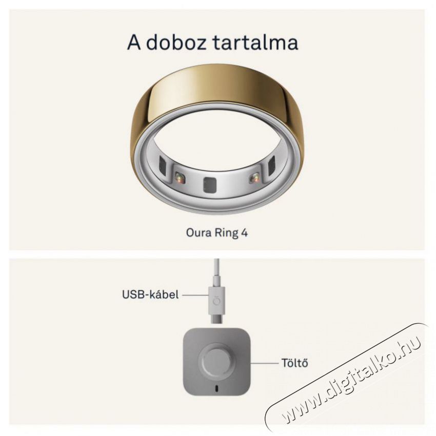 Oura Ring 4 Gold, 4 Mobil / Kommunik&aacute;ci&oacute; / Smart - Okos eszk&ouml;z - Egy&eacute;b okos eszk&ouml;z - 527738