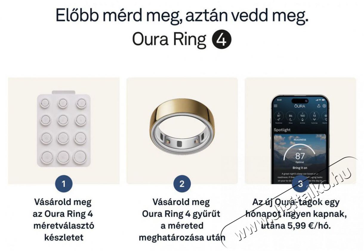 Oura Ring 4 Gold, 4 Mobil / Kommunik&aacute;ci&oacute; / Smart - Okos eszk&ouml;z - Egy&eacute;b okos eszk&ouml;z - 527738